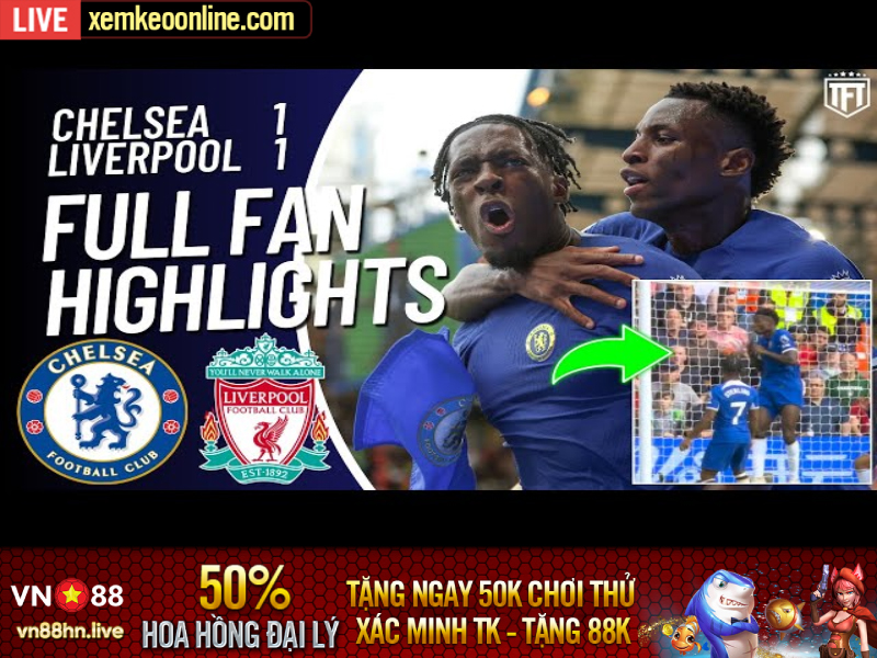 Highlights Chelsea vs Liverpool| Ngoại Hạng Anh 2023/24