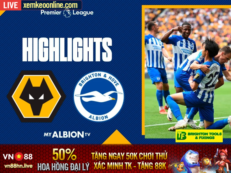 Highlights Wolves vs Brighton| Ngoại Hạng Anh 2023/24